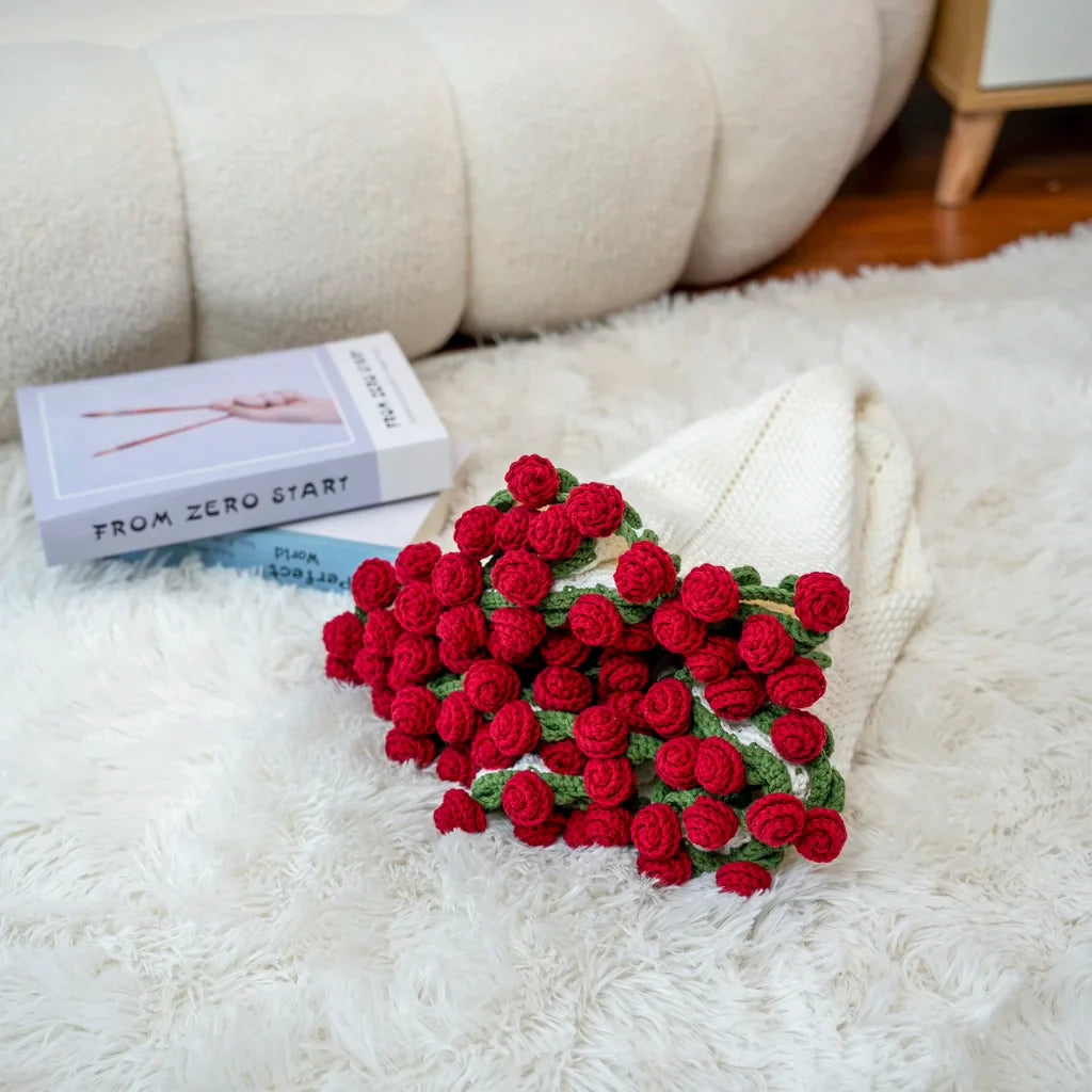 CrochetParkâ„¢ 1980 Rose Bouquet Blanket DIY kit