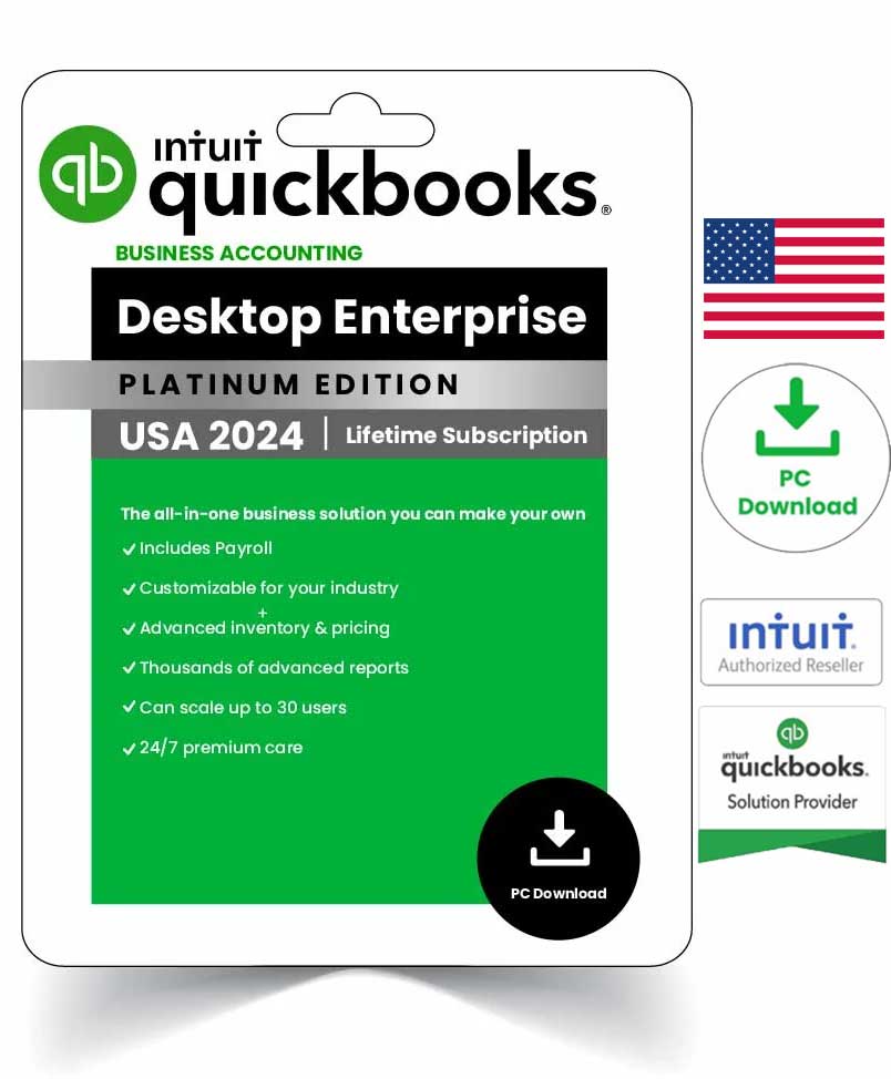 Intuit QuickBooks Desktop Enterprise 2024 Lifetime Activation