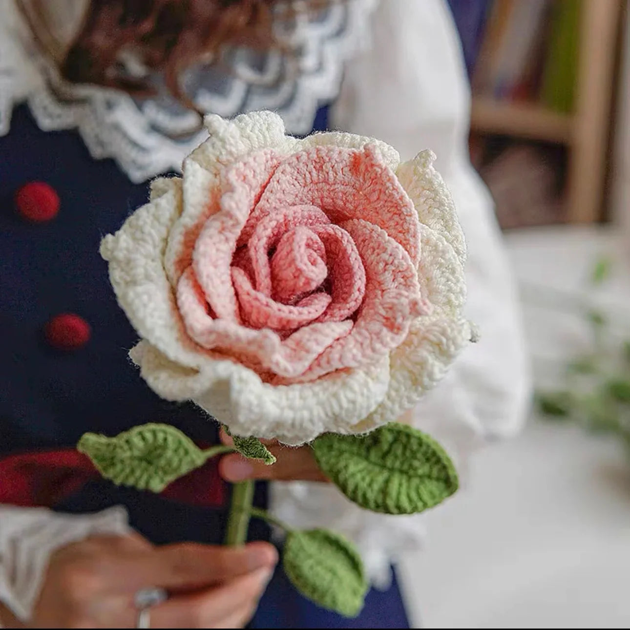 Handmade Crochet Thailand Rose(Finished Product)