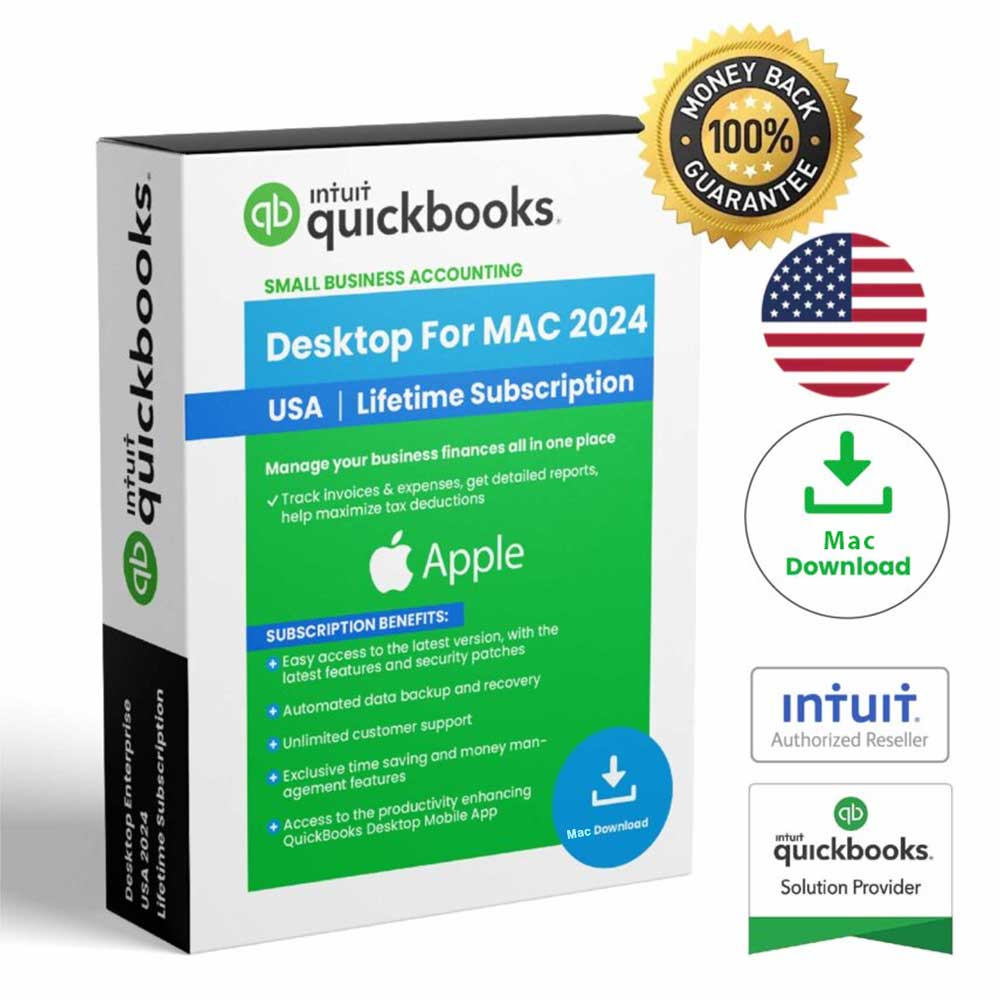 Intuit QuickBooks Mac Desktop Pro 2024 Lifetime Software