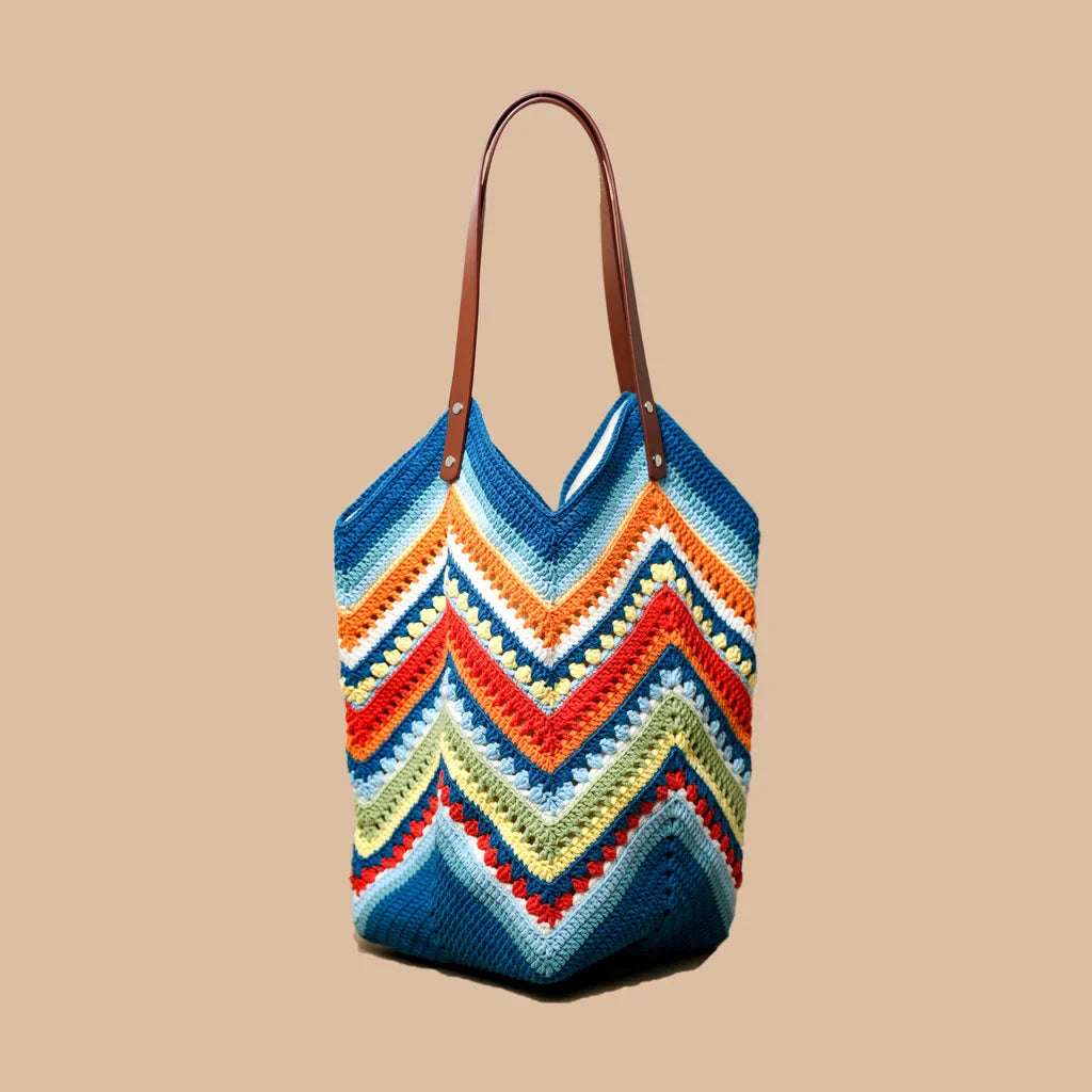 CrochetPark™ Wildflower Handmade Crochet Shoulder Bag(Finished Product)