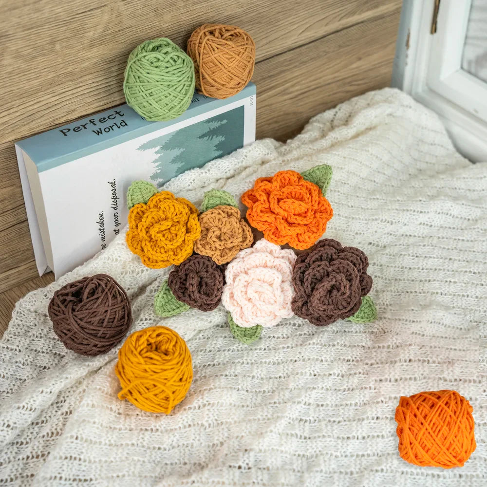 crochet bag floral decoration kits (2 hours project)