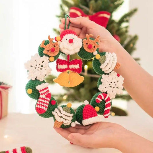 CrochetPark™ crocheted Christmas Wreaths Diy Kit